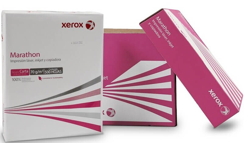 Hojas Blancas Carta Xerox Marathon Caja C/10 Paq De 500 C/u